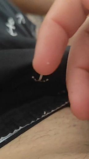 Straight Stepdaddy's Precum Keeps Running Down His Glans.