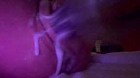 Whore loves showing her loose used cunt getting railed by machine