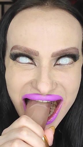 Hungry Zombie Gothic Witch Bites Your Dick POV
