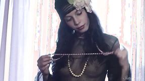 19 yo Nymph Anoushka Models Her See-Through Vintage Outfit!