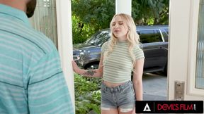 DEVILS FILM - Cute Blonde Babysitter Gets Banged By Her Boss