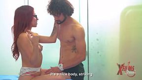 Scarlet locks ravage her plastic perfectionist with gigantic rod