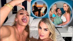 Rachael Cavalli And Joey Avalon - Swinger Couple Picks Blonde Milf Off The Beach For Threesome