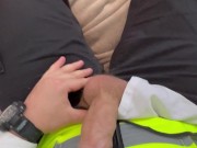 Cop pounds tight hole and shoots thick cum on uniform