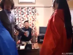 Slutty Trio Of Asian Babes Fucked Hard By Two Hung Men In Wild Orgy