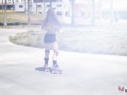 Real Teens - Lovely Teen Juniper Ren Knows How To Roller Skate And Ride Big Cocks