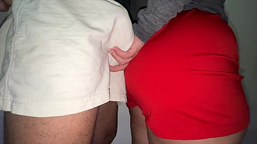 She caresses a stranger's erection and even lets herself get fucked.