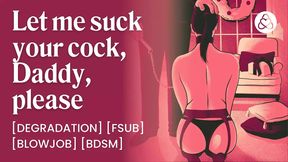 Facial on submissive brat. She wants to be Daddy&#039;s sexual toy. BDSM role play