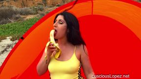 Luscious Lopez banana beach bum