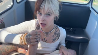 risky public cable car blowjob - naughty in the sky / SallyDinosaur