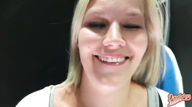 Painful assfuck in the department store!