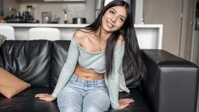 Young Latina takes hard pounding in homemade casting session