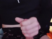 Femboy ruins orgasm twice!