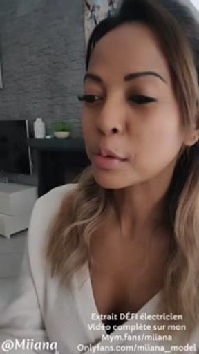 Miiana - challenge fuck HARD with electrician