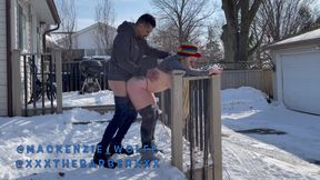 Public Sex in the Snow For Everyone to Watch