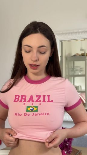 Teen big-titted onlyfan shows off her ass and pussy