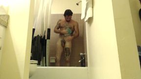 Hot Hairy Bear Shows His Muscles and Dick