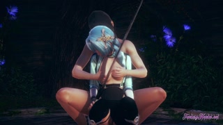 Genshin Impact Hentai - Eula rubing tits, fingering and fucked