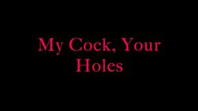 My cock, your holes