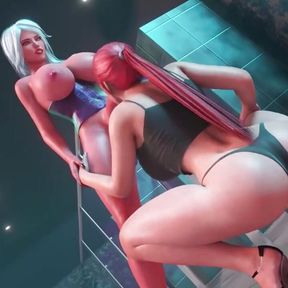 Cute Redhead Got Her Ass Fucked By Futa Girl 3D Gameplay