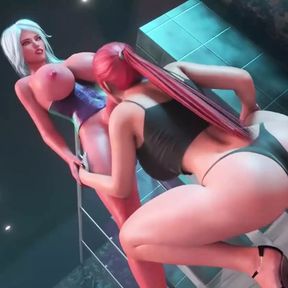 Cute Redhead Got Her Ass Fucked By Futa Girl 3D Gameplay