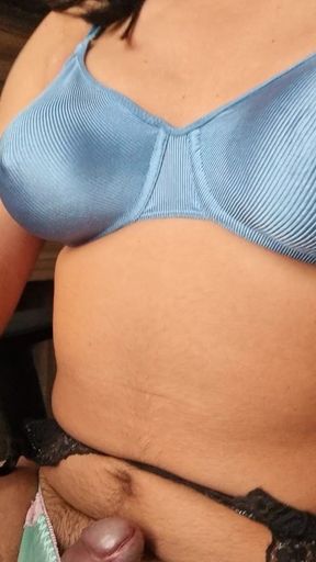 Sexy Secretary Showing off Her Lingerie While Working on the Computer, Her Small Is Seen