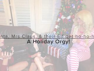 Wicked Holiday Fuckfest Between 4 Trans Gals, Santa & an Elf