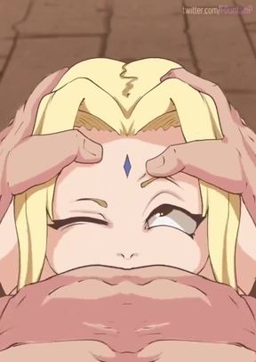 Blonde Anime Cartoon Babe gets Her Throat Fucked Extremely Rough (Throatpie)