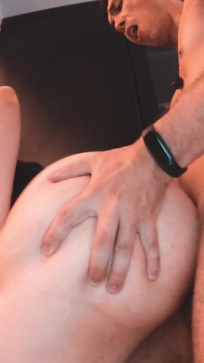 Cuckold Boyfriend Takes a Shower While Naughty Neighbor Fucks Redhead's Pussy