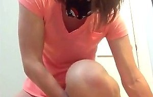 Femboy strips, does anal, and rubs herself to orgasm