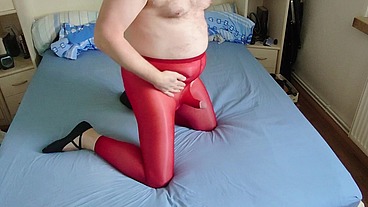Geil am Nachmittag in der roten Legging