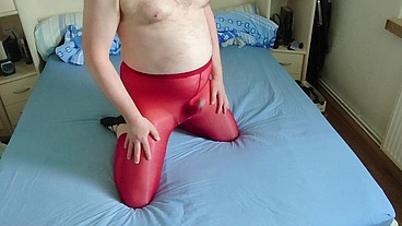 Geil am Nachmittag in der roten Legging