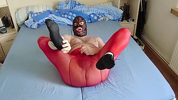 Geil am Nachmittag in der roten Legging