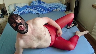 Geil am Nachmittag in der roten Legging