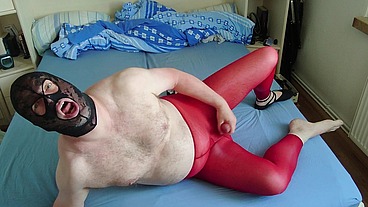Geil am Nachmittag in der roten Legging