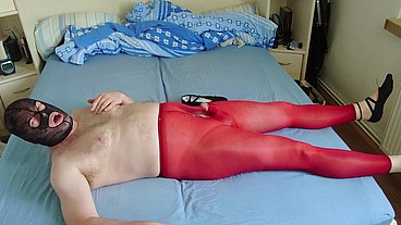 Geil am Nachmittag in der roten Legging