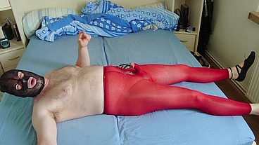 Geil am Nachmittag in der roten Legging