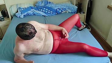 Geil am Nachmittag in der roten Legging