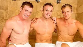Sean, Blake, and Curtis Go Bare for a Steamy Threeway - Sean Cody