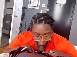 Pizza Snatch: Ebony BBW Delivers A Pizza and Gets a BBC Tip