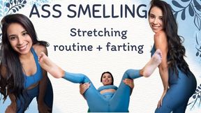 Ass smelling: stretching exercises while I fart