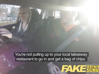 Fake Driving School large bazookas student creampie and squirting