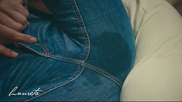 Messy Squirting On Hollister Jeans. Wet Crotch