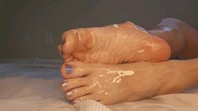 Slippery Oiled Feet