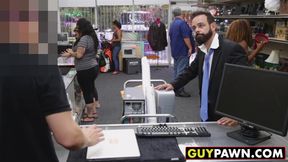 Unhappy customer given ass to fuck and a blowjob to relax