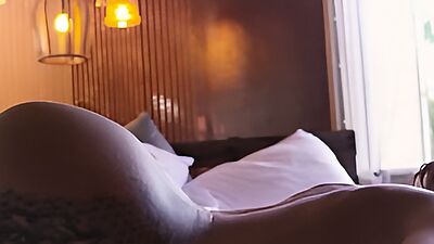 Amazing blonde MILF Ella Silver stunning posing session in hot lingerie