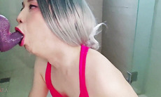 Deepthroat Dildo Machine And Cumshot On Face S008