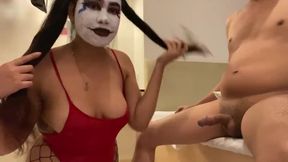 Harley Quinn sloppy BJ
