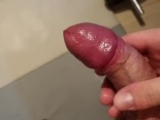 Playing with my bulging cock while wearing a cockring