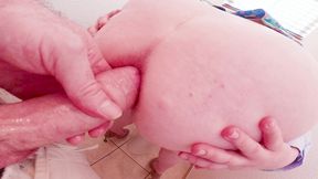 stepsiblings try-out the anal loophole in the bathroom